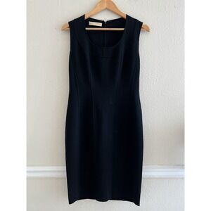 Michael Kors Sleeveless Black Dress Medium Career Chic Quiet Luxury Preppy Offic